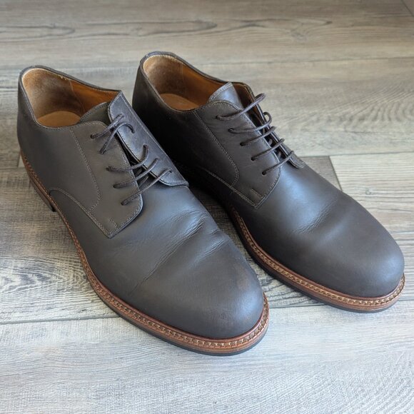 Beckett Simonon Men's Classic Handcrafted Pull-Up Leather Dunham Derby Brown 11B - Picture 2 of 10